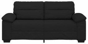 Sofá de 2 lugares tecido 140 cm preto