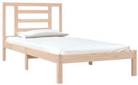 Cama sem colchão 90x190 cm madeira de pinho maciça