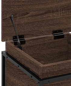 Caixa de arrumação c/ tampa derivados madeira carvalho castanho