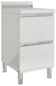 Armários p/ cozinha comercial c/ 2 gavetas 2 pcs aço inoxidável
