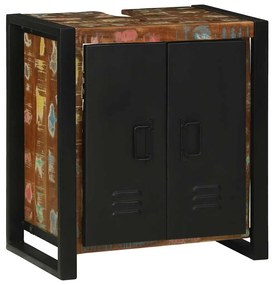 vidaXL Armário de Pia 55x35x60 cm Madeira Sólida Recuperada