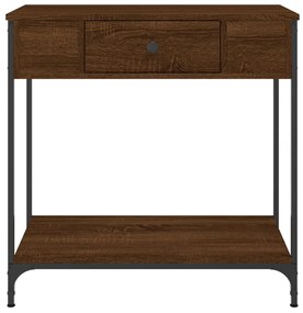 Mesa consola 75x34,5x75 cm derivados madeira carvalho castanho