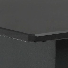 3 pcs conjunto de jantar para jardim preto