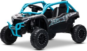 Carro elétrico para crianças Kawasaki TERYX KRX 1000 12V, controlo remoto, bateria de lítio, 2 motores de 25 W, com licença Azul