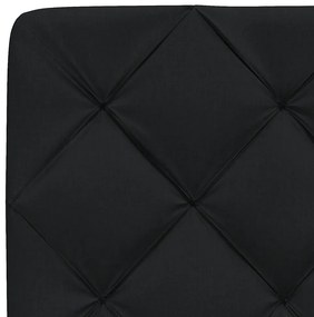 Cama com colchão 140x200 cm tecido preto