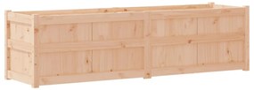 Vaso/floreira de jardim 180x50x50 cm madeira de pinho maciça
