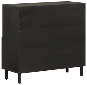 Móvel de apoio 80x33x75 cm madeira de mangueira maciça preto