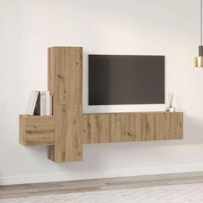 Conjunto de móvel de TV 5 pcs carvalho artisiano Médio