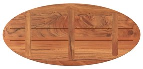 Tampo de mesa oval 100x50x2,5 cm madeira de acácia maciça
