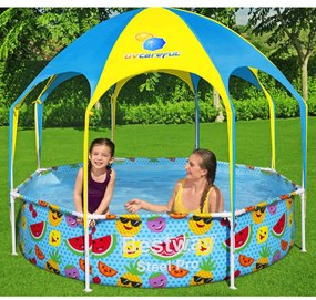 Bestway Piscina acima do solo infantil Steel Pro UV Careful 244x51 cm