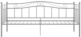 Sofá-cama 90x200 cm metal cinzento