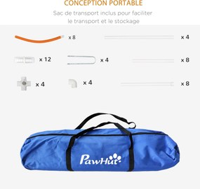 Conjunto de 4 peças de equipamento de agilidade, arcos de treino para cães, obstáculo com saco de transporte