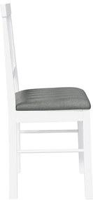 Cadeiras de jantar com almofadões 2 pcs madeira maciça branco