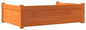 Cama para cães 95,5x65,5x28 cm madeira de pinho castanho-mel