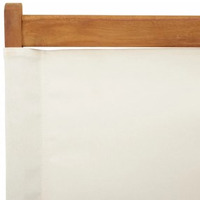 Cadeiras de jardim dobráveis 4 pcs tecido/madeira branco nata