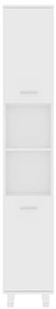 4 pcs conjunto de móveis de casa de banho contraplacado branco