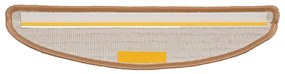 Tapetes de escada 30 pcs 56x17x3 cm bege