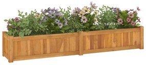 Canteiro elevado 150x30x25 cm madeira de teca maciça