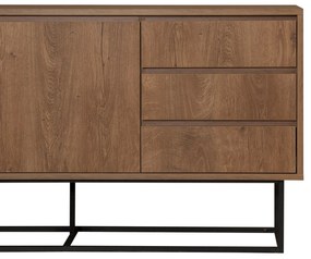 Conjunto de Mobiliário de Sala Laxus – Nogueira/Preto – 90x39x40 cm