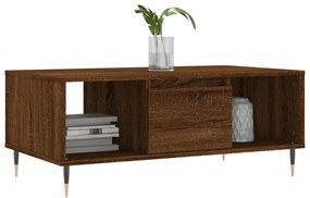 Mesa de centro 90x50x36,5cm derivados madeira carvalho castanho