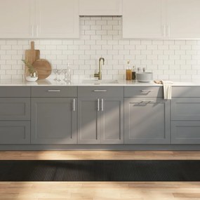 vidaXL Tapete retangular 60x400 cm bambu preto