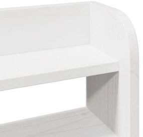 Estrutura de cama com cabeceira 200x200 cm pinho maciço branco