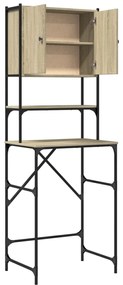 idaXL Armário máquina lavar roupa 68x48,5x194 cm carvalho sonoma