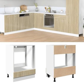 vidaXL Armário para forno 60x46x81,5 cm contraplacado cor carvalho
