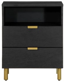 Mesa de cabeceira 50x33x62 cm derivados de madeira preto