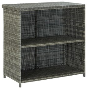 3 pcs conjunto de bar vime PE cinzento
