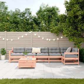 7 pcs conjunto sofás jardim madeira abeto-de-douglas