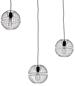 Moderne hanglamp zwart 3-lichts - Sphaera Moderno