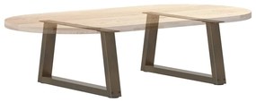 Pés para mesa de centro em formato de V, 2 peças, aço natural, 70x(30-