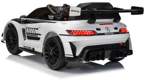 Carro elétrico para crianças Mercedes-Benz GT AMG , 12V pneus de borracha EVA, banco em pele artificial Branco