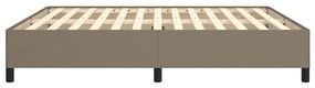 Cama sem colchão 160x200 cm tecido castanho-acinzentado