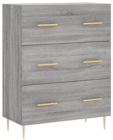 Armário alto 69,5x34x180 cm derivados de madeira sonoma cinza