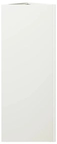 Vaso/floreira de jardim triangular 30x26x75 cm aço branco