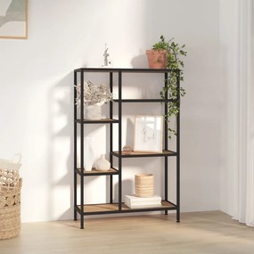 vidaXL Estante 80x30x120 cm aço e derivados de madeira