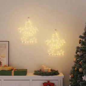 Luzes de Natal anjo silhueta 2 pcs 50 LEDs branco quente