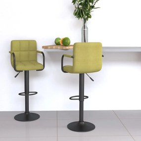 vidaXL Bancos de bar 2 pcs tecido verde