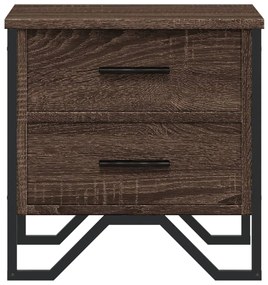 Mesa de cabeceira 2 pcs derivados de madeira carvalho castanho