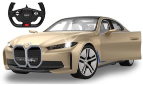 Carro telecomandado BMW i4 Concept 1:14 2,4GHz Portas Manuais Dourado