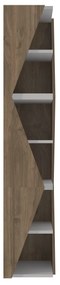 Estante Arrow – Nogueira e Branco – 31,8 cm Largura x 165 cm Altura x