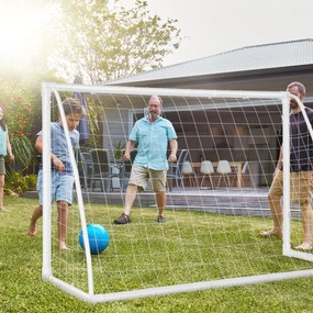 Baliza de futebol portátil para crianças Rede de futebol resistente Estrutura em PVC Montagem rápida 183 x 82 x 120 cm