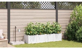 Jardineiras de Jardim 1 pc Branco 160 x 40 x 37.5 cm Plástico