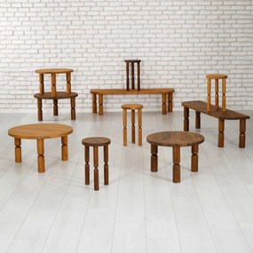 Mesa de Centro Ida – Nogueira – 70x40x70 cm