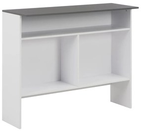 Conjunto de 2 Mesas de Bar Hanise Modulares - Branco/Cinzento - Design