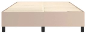 Estrutura de cama 140x190 cm couro artificial cappuccino