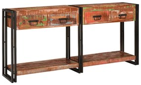 Mesas de Console (Conjunto de 2) com Gavetas - Cores Variadas, Feitas