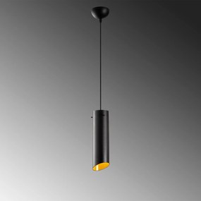 Candeeiro de Teto Sivani – Preto e Amarelo – Diâmetro 8 cm x Altura 11